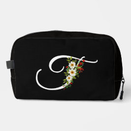 Classic monogram  initial red flower mother gift ドップキット