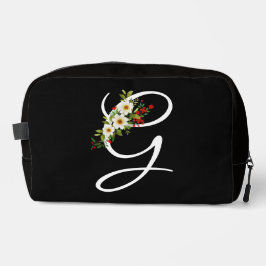 Classic monogram  initial red flower mother gift ドップキット