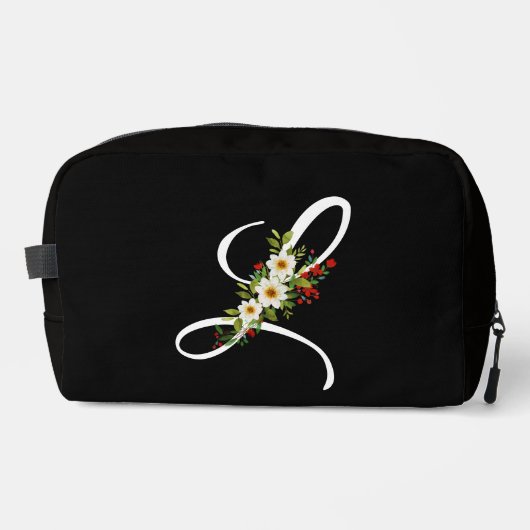 Classic monogram  initial red flower mother gift ドップキット (正面)