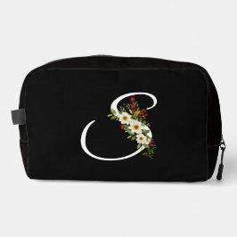 Classic monogram  initial red flower mother gift ドップキット