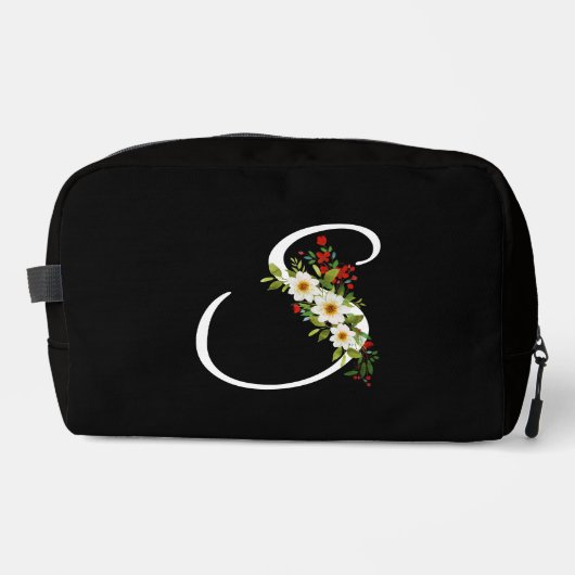 Classic monogram initial red flower mother gift ドップキット (正面)