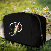 Classic monogram  initial red flower mother gift ドップキット