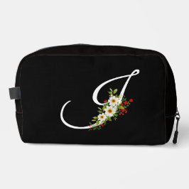 Classic monogram  initial red flower mother gift ドップキット