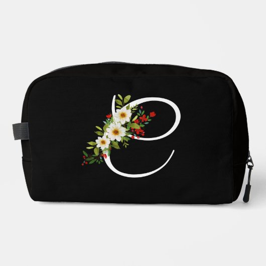 Classic monogram  initial red flower mother gift ドップキット (正面)