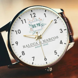 Classic Monogram Letters Couple’s Names 腕時計