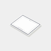 Classic Monogram Navy Blue Border Stationery ポストイット (アングル)