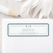 Classic Monogram Smoke Green Border Address ラベル (インサイチュ)