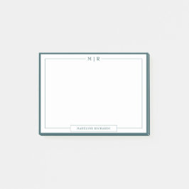 Classic Monogram Smoke Green Border Stationery ポストイット
