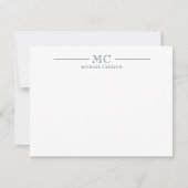 Classic Monogram Stationery Men ノートカード (正面)