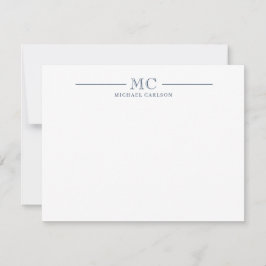 Classic Monogram Stationery Men ノートカード