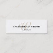 Classic monogram student graduation name card コーリングカード (正面)
