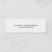 Classic monogram student graduation name card コーリングカード (裏面)