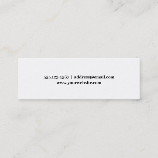 Classic monogram student graduation name card コーリングカード (裏面)