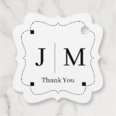 Classic Monogram Wedding Border line フェイバータグ (裏面)