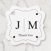 Classic Monogram Wedding Border line フェイバータグ (正面)