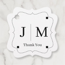 Classic Monogram Wedding Border line フェイバータグ