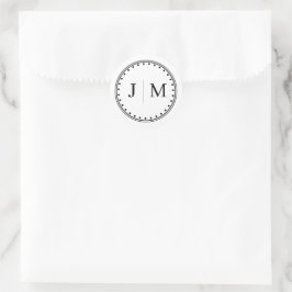 Classic Monogram Wedding Border line ラウンドシール