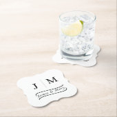 Classic Monogram Wedding Calligraphy line ペーパーコースター (インサイチュ)