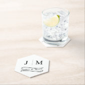 Classic Monogram Wedding Calligraphy line ペーパーコースター (インサイチュ)