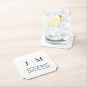 Classic Monogram Wedding Calligraphy line ペーパーコースター (インサイチュ)