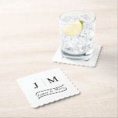 Classic Monogram Wedding Calligraphy line ペーパーコースター (インサイチュ)