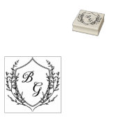 Classic monogram wedding crest ラバースタンプ (押印)