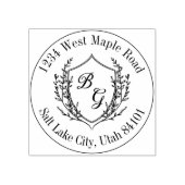 Classic monogram wedding crest ラバースタンプ (インプリント)
