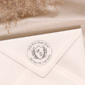 Classic monogram wedding crest ラバースタンプ
