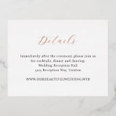 Classic Monogram Wedding Foil Enclosure Card 箔招待状ポストカード (正面)