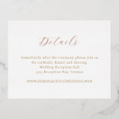 Classic Monogram Wedding Foil Enclosure Card 箔招待状ポストカード (正面)