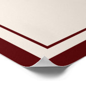 Classic Monogram Wedding Welcome Sign ポスター (角)