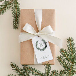 Classic Monogram Wreath Crest ギフトタグ
