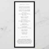 Classic Monogram Wreath Wedding Program メニュー (裏面)