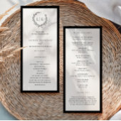 Classic Monogram Wreath Wedding Program メニュー