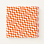 Classic Monogrammed Orange Houndstooth Graph Paper ノートブック (裏面)