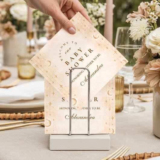 Classic Moonlight Baby Shower スタンダードカクテルナプキン