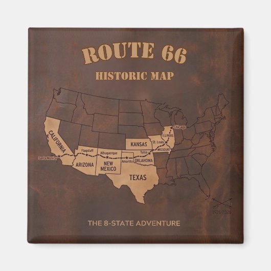 Classic Mother Road Heritage Map Keepsake   マグネット (正面)