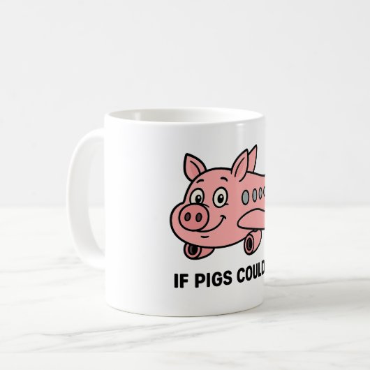 Classic Mug, 11 oz - If pigs could fly コーヒーマグカップ (正面左)