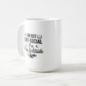 Classic Mug 15 oz - 反社会的コーヒー好きの引用 コーヒーマグカップ (正面左)