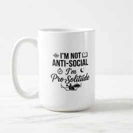 Classic Mug 15 oz - 反社会的コーヒー好きの引用 コーヒーマグカップ