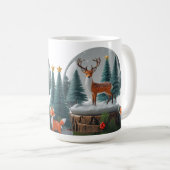 Classic Mug 15 oz Woodland Christmas Snow Globe コーヒーマグカップ (正面右)