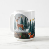 Classic Mug 15 oz Woodland Christmas Snow Globe コーヒーマグカップ (正面左)