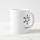 Classic Mug - Caffeine = Happiness ジャンボコーヒーマグカップ (正面右)