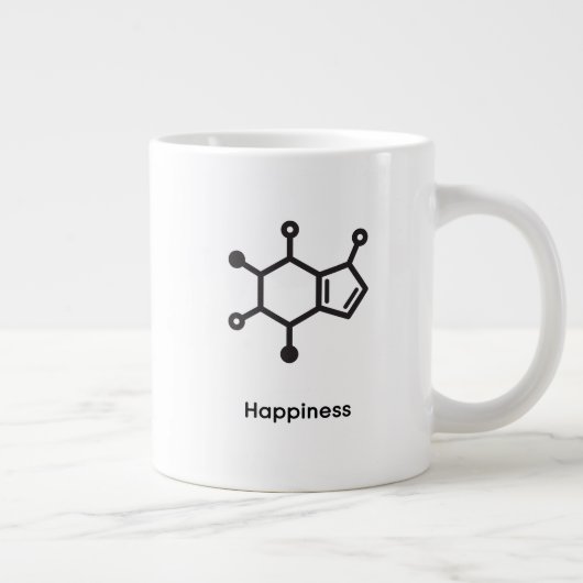 Classic Mug - Caffeine = Happiness ジャンボコーヒーマグカップ (右)