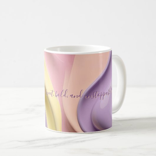 Classic mug in stylish abstract graphic コーヒーマグカップ (正面右)