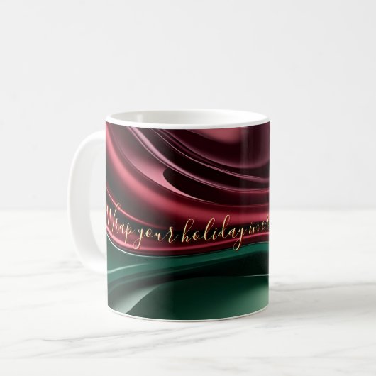 Classic mug in stylish abstract graphic コーヒーマグカップ (正面左)