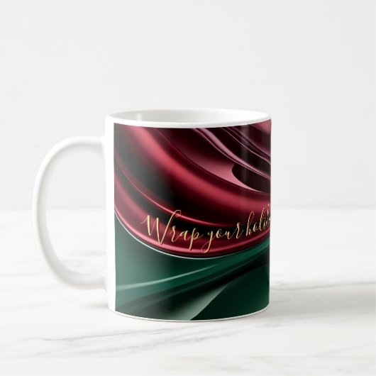 Classic mug in stylish abstract graphic コーヒーマグカップ (左)