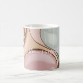 Classic mug in stylish abstract graphic コーヒーマグカップ (中央)