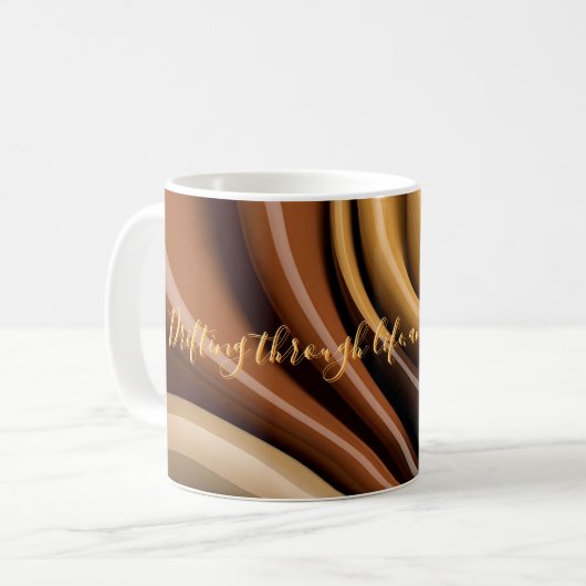 Classic mug in stylish abstract graphic コーヒーマグカップ (正面左)