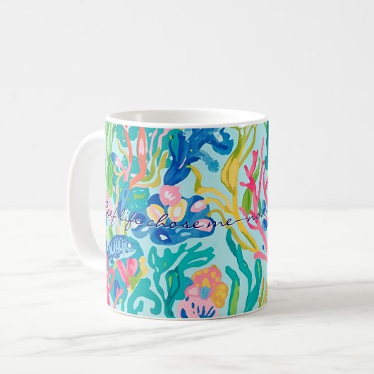 Classic mug in stylish graphic コーヒーマグカップ (正面左)